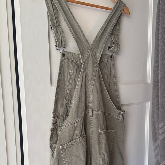 Free People - Ziggy Denim Overalls - Green - Small - Picture 3 of 6